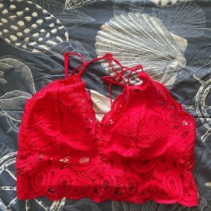 PINK Victoria’s Secret Red Lace Bralette